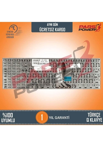 Asus Uyumlu K56Cb-Xo029H. K56Cb-Xo030D Notebook Klavye Siyah Tr