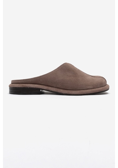 Luvishoes Tansy Vizon Süet Hakiki Deri Önü Kapalı Kadın Terlik
