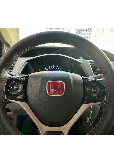 Honda Civic İes Makyajlı Fd6 Fb7 Fc5 Uyumlu 2006-2012/ 2012-2016 Kırmızı Direksiyon Logosu