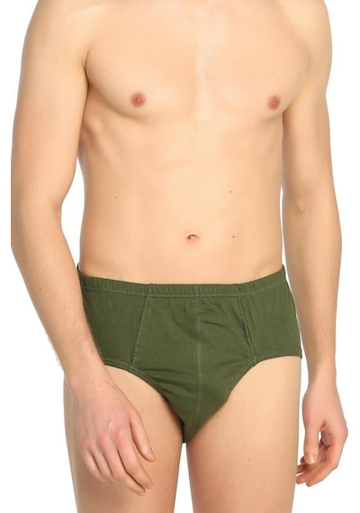 Erkek Slip Renkli Külot 6'lı Paket 0005 Haki Yeşil