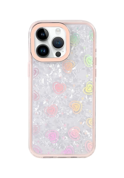Apple İphone 15 Pro Max Lumi Desenli Kapak - Pembe 0.2M-Çok Renkli