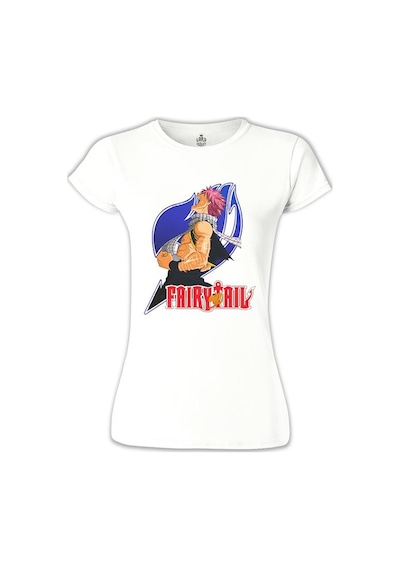 Fairy Tail - Natsu Beyaz Kadın Tshirt 001