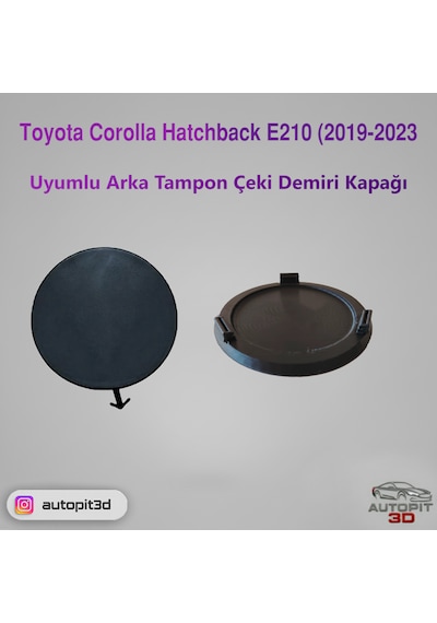 Toyota Corolla Hatchback E210 2019-2023 Uyumlu Arka Tampon Çeki Demiri Kapağı
