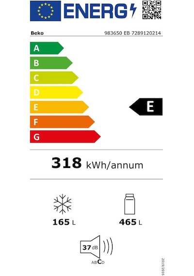 Beko 983650 EB 630 LT No-Frost Çift Kapılı Buzdolabı