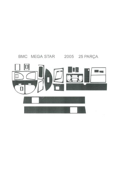 Bmc Megastar 2005 24 Parça Torpido Kaplama Renk Ceviz