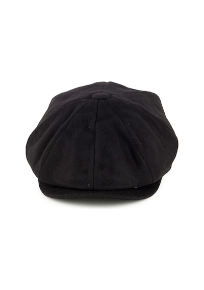 Eleven Markets Kışlık 8 Parca Kaşmir Düz Renk Siyah Peaky Blinders Model Erkek Kasket London Şapka Siyah