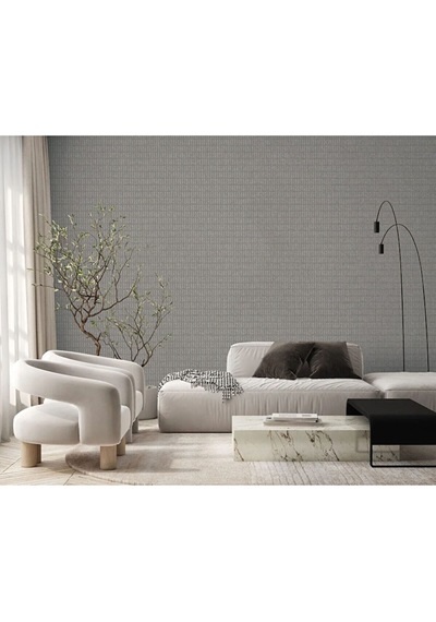 Adawall Muse Koleksiyonu- 25102-4 Taş Gri Dokulu Silinebilir Nonwoven Vinil Duvar Kağıdı 1.06x15.6m, 16.5m²