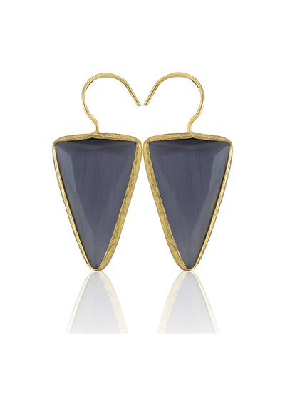 Kadir Jewellery 22 Ayar Altın Kaplama Vintage Küpe -el İşçiliği Ve Hipoalerjenik Küpe Mor 60830017