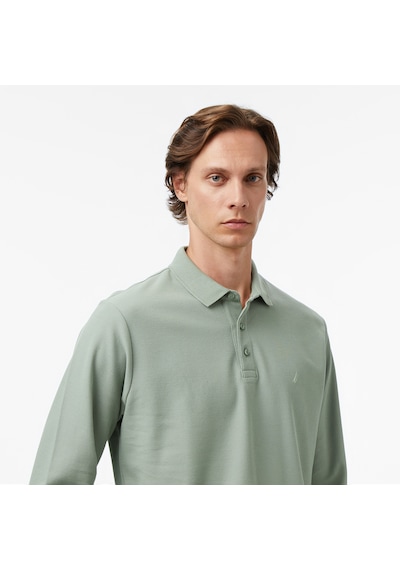 Nautica Erkek Yeşil Classic Fit Uzun Kollu Polo Yaka T-shirt 026 K57351t Yeşil