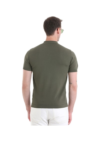 Hatemoğlu Haki Regular Fit Düz Rayon Polo Yaka Tişört 35362023c001 022 Haki