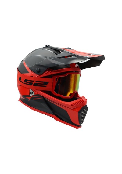 Ls2 Charger Goggles Motokros Gözlük Kırmızı İridyum Camlı