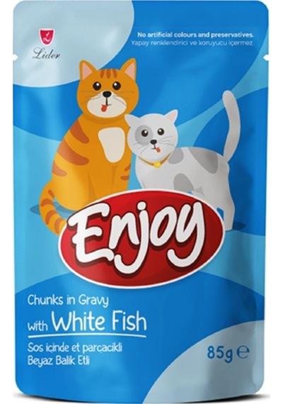 Beyaz Balık Etli Soslu Kedi Konservesi 85 Gr
