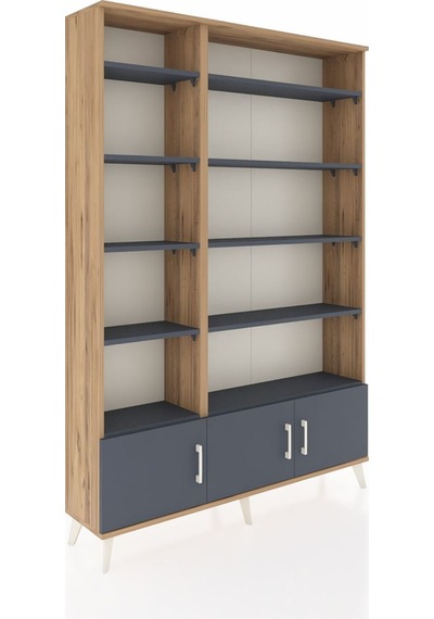 Arges Dolap 10 Raflı 3 Kapaklı 132x30x195 Çam-antrasit/antrasit Çam Arges Dolap 10 Raflı 3 Kapaklı 132x30x195 Çam-antrasit/antrasit Çam
