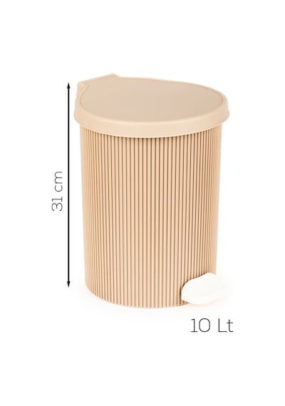 Porsima 0706-2 Still Mokka 10 Litre Pedallı İç Kovalı Yuvarlak Banyo & Mutfak Çöp Kovası Yok