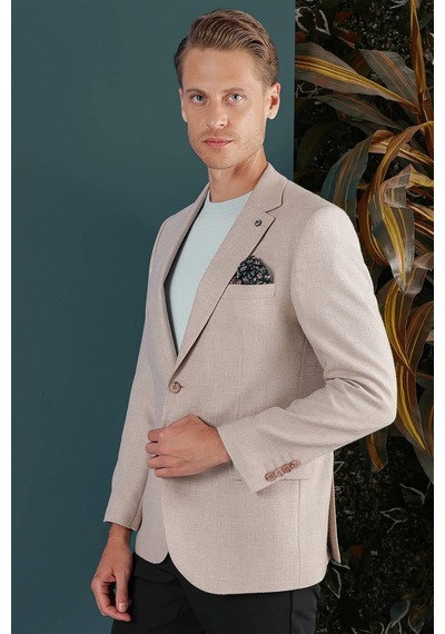 Efor C 656 Slim Fit Bej Spor Ceket Bej