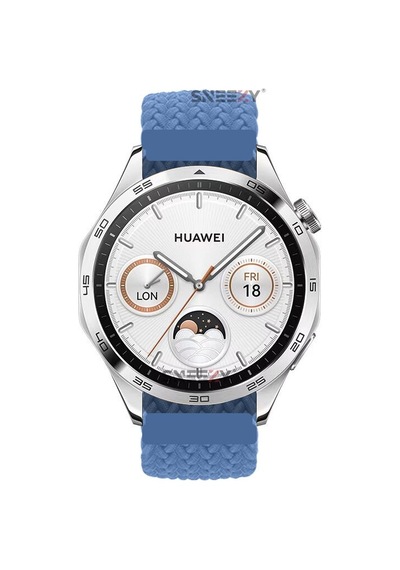 Sneezy Huawei Watch Gt5 46mm İle Uyumlu 22mm Metal Klips Solo Fiberlink Örgü Kordon