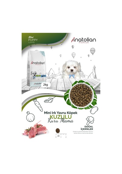Anatolian Premium Mini Puppy Kuzulu Küçük Irk Yavru Köpek Maması 2 x 2 KG