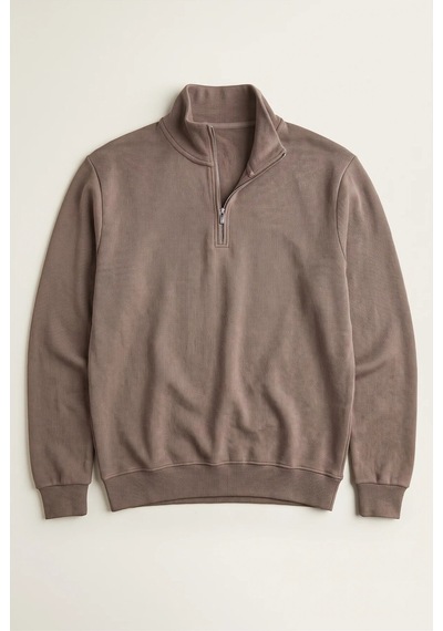 Jsco Erkek 6208 Dik Yaka 30/3 Slk Sweat Kahve