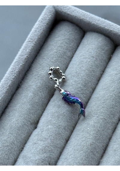 Mavi Mor Balık Charm /koi Balığı Asafaccessory