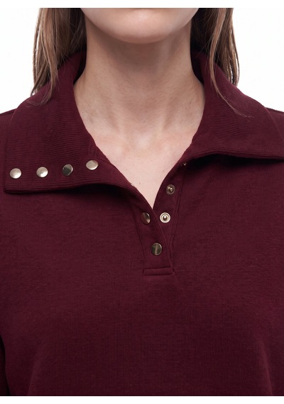 Mustang Bordo Kadın Sweatshirt M6wl-swt1549 Mürdüm