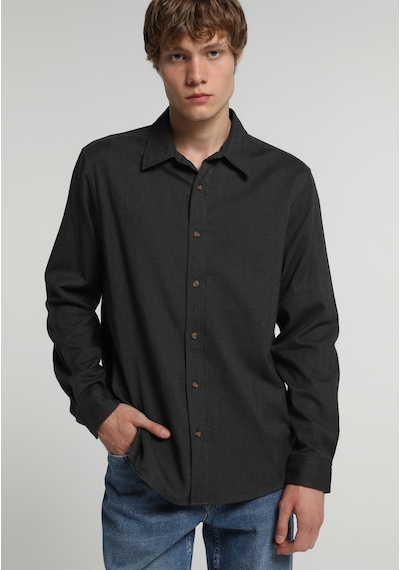 Colin's Colins Regular Fit Shirt Neck Düz Erkek Yeşil Uzun Kol Gömlek Cl1082606 Q1.v2 Kha Haki
