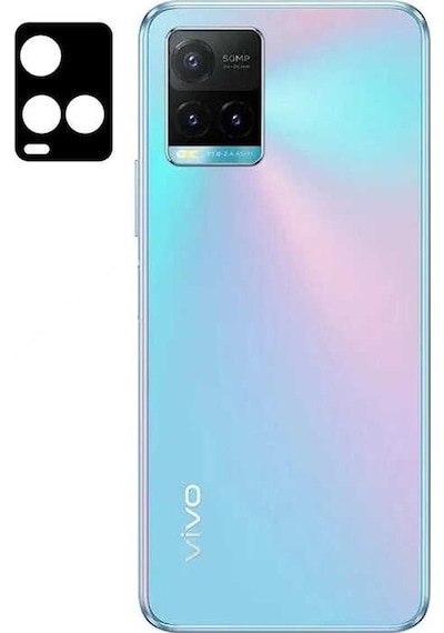 Vivo Y33s Kamera Lens Koruyucu Siyah Çerçeveli Korunaklı 3d K.c