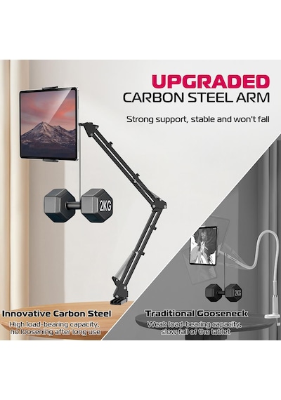 Ulanzi T2 Çift Kollu Mikrofon Telefon Ve Tablet Masa Standı