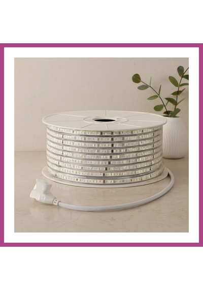 Gees Global Dış Mekan 220v Şerit Led 120led 100m 3000k / Günışık Gbzs Çok Renkli
