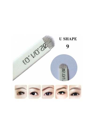 50 Adet 9 U Kalıcı Makyaj - Microblading İğnesi