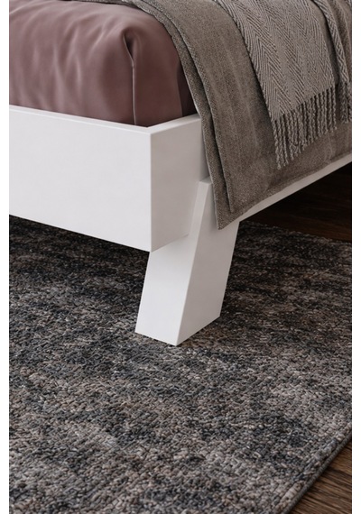 Hüma Dikey Başlıklı Masif Ahşap Karyola Ve 2 Adet Beyaz 90x200