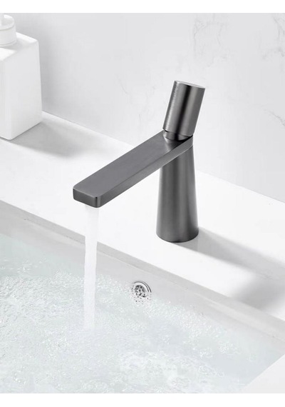 Arco Kısa Lavabo Bataryası Mat Füme