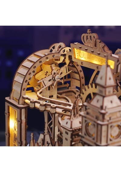 Rokr Egb01 Marble Travel London Marble Run Dıy Minyatür Maket Model Seti Ahşap 3d Wooden Puzzle 3d Model Kit Detaylı Dekoratif Hobi Seti Ahşap Maket