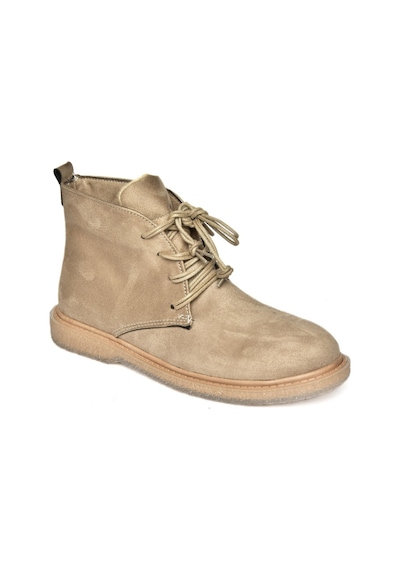 Fox Shoes R374923202 Vizon Süet Alçak Taban Klasik Kadın Bot Vizon Süet
