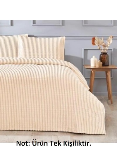 Merinos Modern Line Tek Kişilik Battaniye Seti 150x220 -mocha Mocha