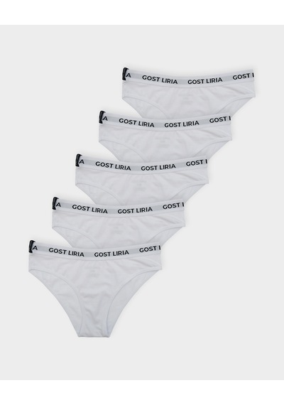 Gost Liria Bare Kadın Slip Külot 5 Li Paket - Beyaz Beyaz
