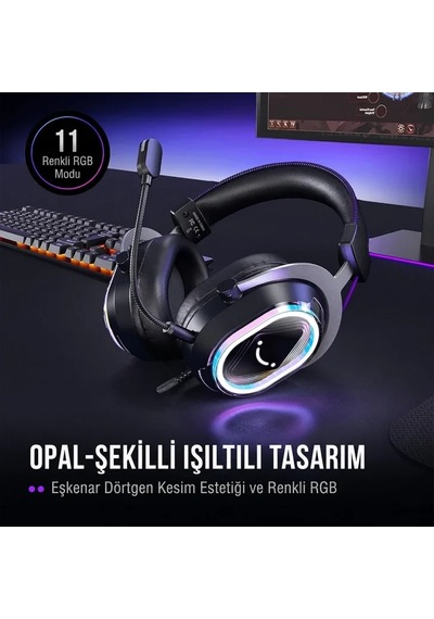 Fifine Ampligame H13 Mikrofonlu 7.1 Rgb Oyuncu Kulaklığı