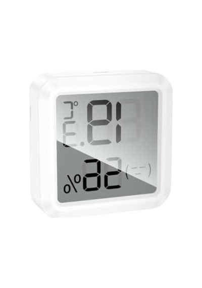 Lcd Ekranlı Dijital Sıcaklık Ve Nem Ölçer, Masaüstü Ve Duvar Tipi Kullanım İçin Uygun Beyaz