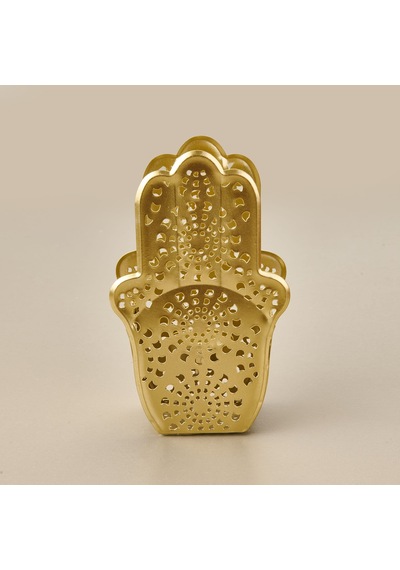 Etnik Metal Mumluk - Gold - 10 Cm Çok Renkli