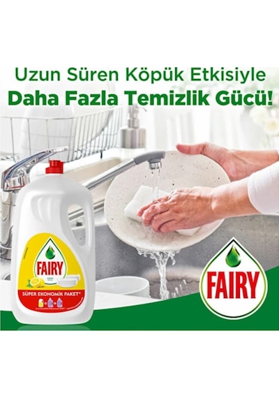 Fairy Limonlu Sıvı Bulaşık Deterjanı 6 x 2600 ML
