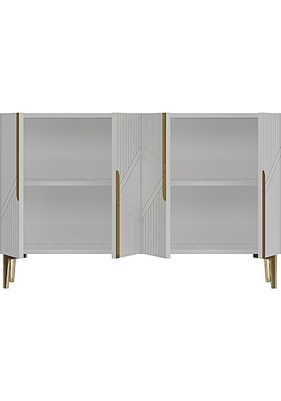 Ka1228bg Evva Konsol Ve Tv Sehpası Beyaz-gold 120cm