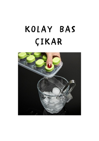 Buzluk Silikon Kapaklı Buzluk Pratik Buz Kalıbı Bas Parmak Silikon Buzdolabı Kalıbı Kapaklı Yapışmaz Diğer