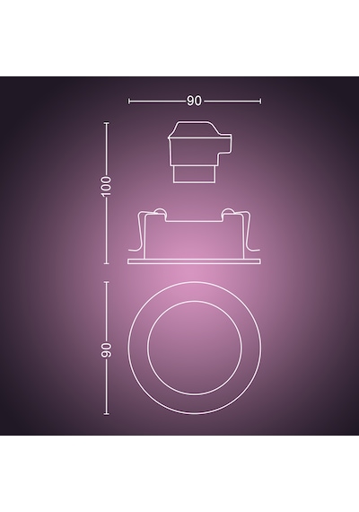 Philips Hue WCA Centura Akıllı Gömme Spot 1x5.7W (Alüminyum)