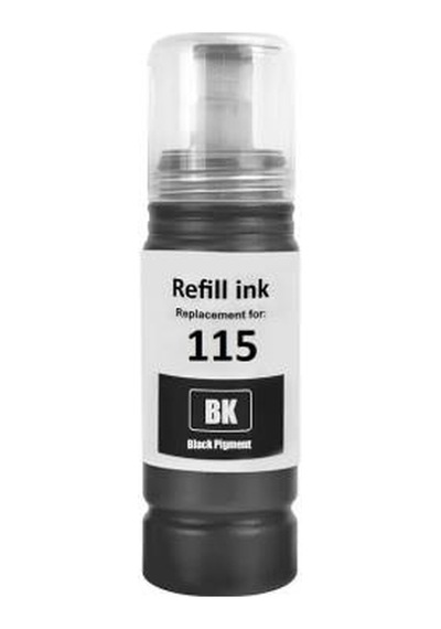 Epson T115bk 70ml İle Uyumlu Uyumlu Siyah Mürekkep