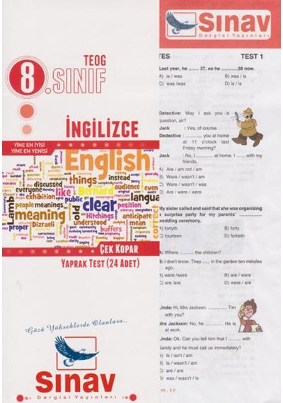Sınav 8. Sınıf Ingilizce Çek Kopar Yaprak Test 24 Adet