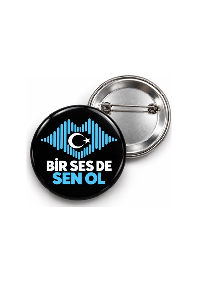 Bir Ses De Sen Ol - Doğu Türkistan - 58mm Rozet Çok Renkli