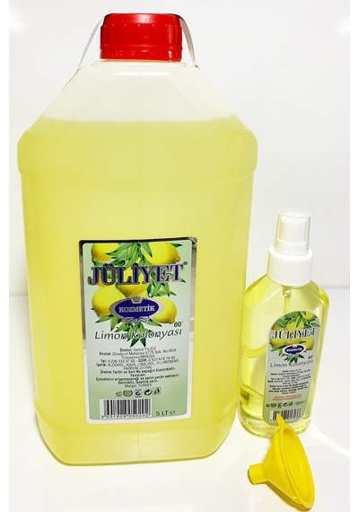 Jüliyet 80 Derece Limon Kolonyası Bidon 5 L + Sprey Pet Şişe 150 ML