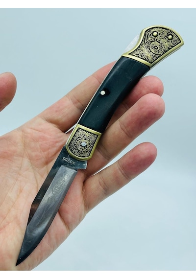 Microtech Ahşapkasa Siyah Kamp Çakı //a3255-21cm Sarı - Siyah