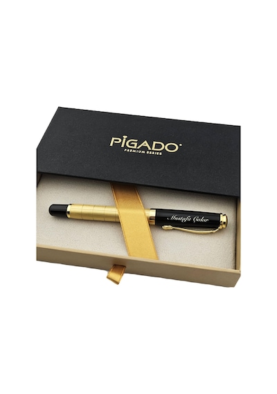 Pigado İsme Özel Kutulu Gold Detaylı Roller İmza Kalemi