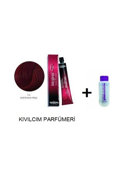 Loreal Majirel 5.5 Açık Kestane Akaju Saç Boyası + Oksidanı Ile