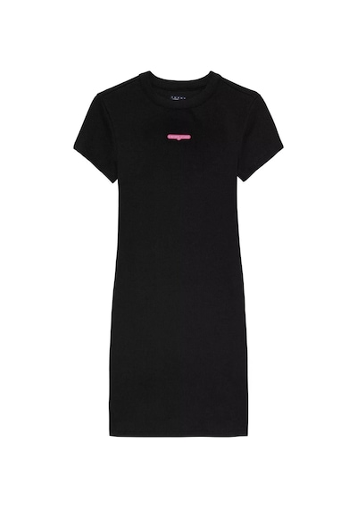 Tommy Hilfiger Kadın Script Mini Elbise - Siyah-8395 Black